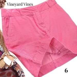 Pink Vineyard Vines Pink Corduroy Skirt Sz 6